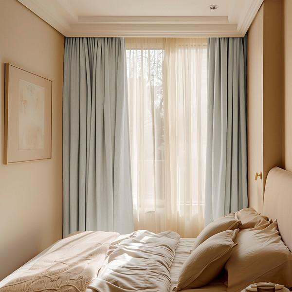 Изображение товара Комплект штор Волшебная ночь Бархатный Блэкаут 150х270/930789 (2шт, туман)