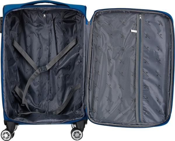 Изображение товара Чемодан на колесах Peterson PTN 5209 M (голубой/бургунди)