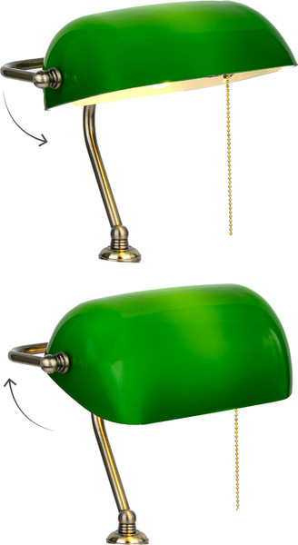 Изображение товара Настольная лампа ArtStyle HT-117ABG (латунь/зеленый)