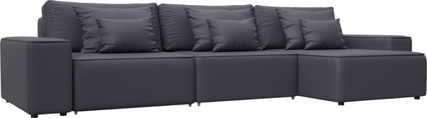 Изображение товара Диван угловой Лига Диванов Лига-074 универсальный / 129874 (экокожа Grifon 15 серый)