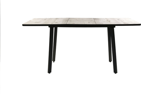 Изображение товара Обеденный стол ВВР Миллер пластик 120-160x80 (бискайская сосна/черный №3)