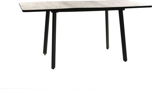 Изображение товара Обеденный стол ВВР Миллер пластик 120-160x80 (бискайская сосна/черный №3)