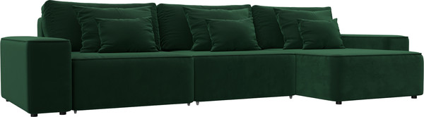 Изображение товара Диван угловой Лига Диванов Лига-074 универсальный / 129862 (велюр Seven 626 зеленый)
