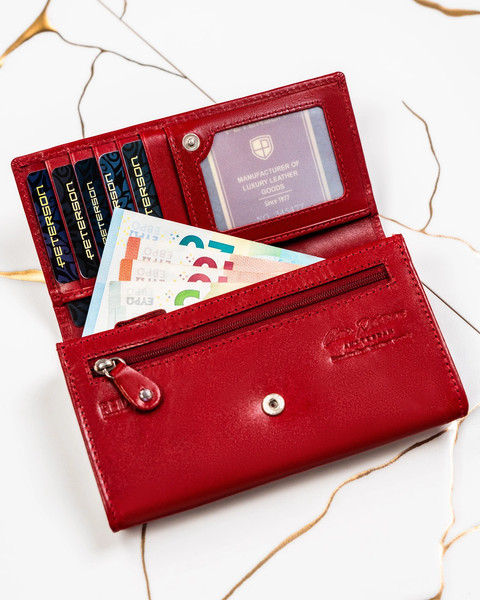 Изображение товара Портмоне Peterson С брелком для ключей / PTN SET-D-68-KCS (красный)