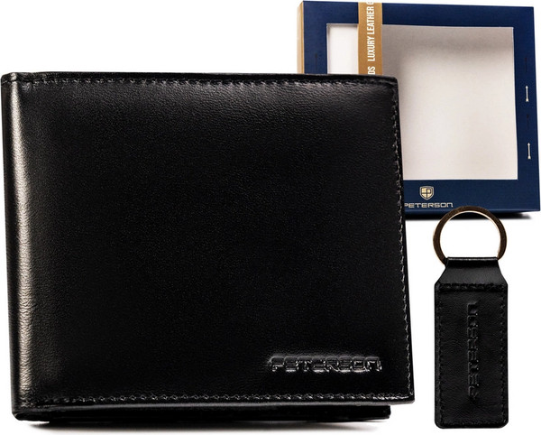 Изображение товара Портмоне Peterson С брелком для ключей / PTN SET-M-N992-KCS (черный)