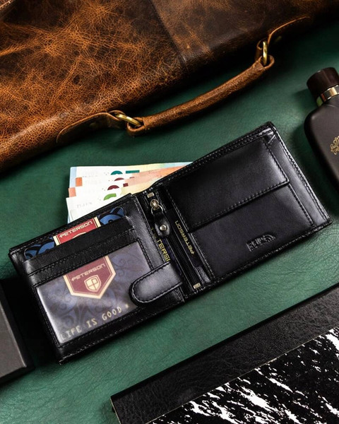 Изображение товара Портмоне Peterson С брелком для ключей / PTN SET-M-N992-KCS (черный)