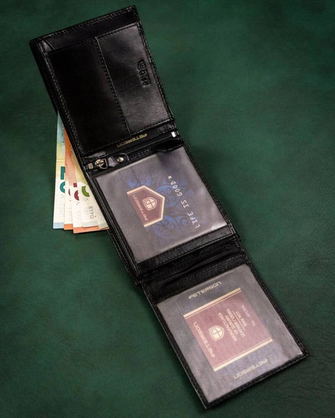 Изображение товара Портмоне Peterson С брелком для ключей / PTN SET-M-N992-KCS (черный)