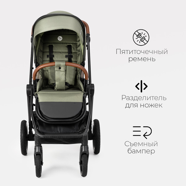 Изображение товара Детская прогулочная коляска Tomix Eclipse Single / HP-621A/1 (Olive)
