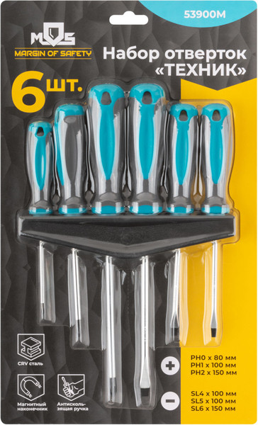 Изображение товара Набор отверток MOS Техник / 53900М (6шт)