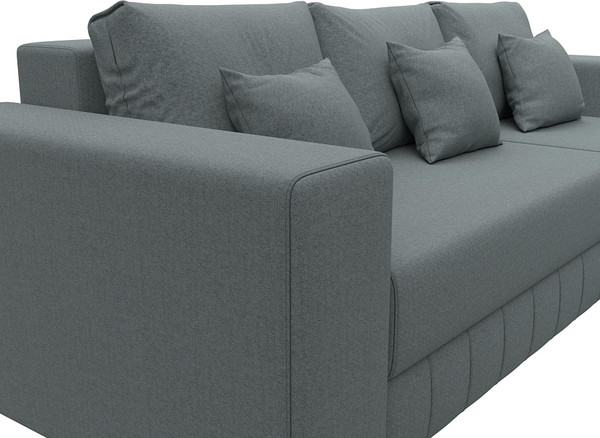 Изображение товара Диван угловой Лига Диванов Лига-076 универсальный / 129837 (рогожка амур 07 серый)