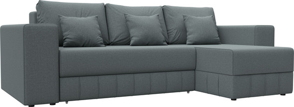 Изображение товара Диван угловой Лига Диванов Лига-076 универсальный / 129837 (рогожка амур 07 серый)