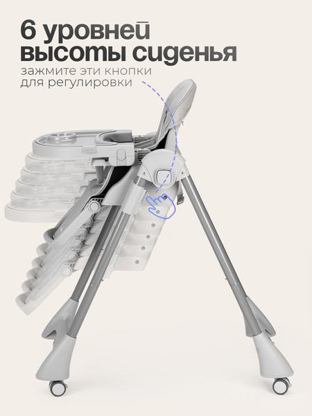 Изображение товара Стульчик для кормления Tomix Lucky V2 / HA-028V2 (Grey)