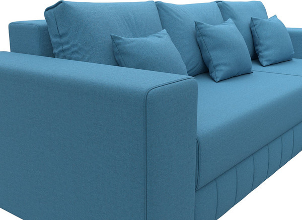 Изображение товара Диван угловой Лига Диванов Лига-076 универсальный / 129838 (рогожка амур 10 голубой)