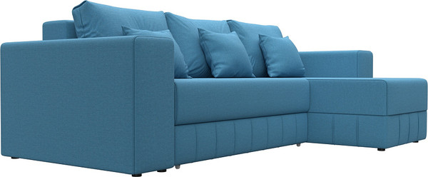 Изображение товара Диван угловой Лига Диванов Лига-076 универсальный / 129838 (рогожка амур 10 голубой)