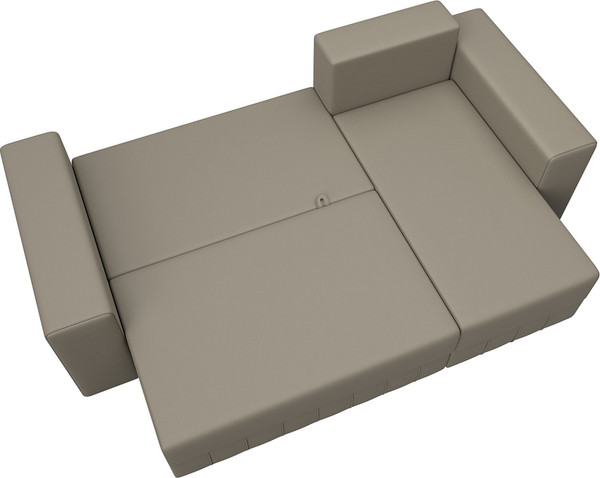 Изображение товара Диван угловой Лига Диванов Лига-076 универсальный / 129851 (экокожа Grifon 04 бежевый)