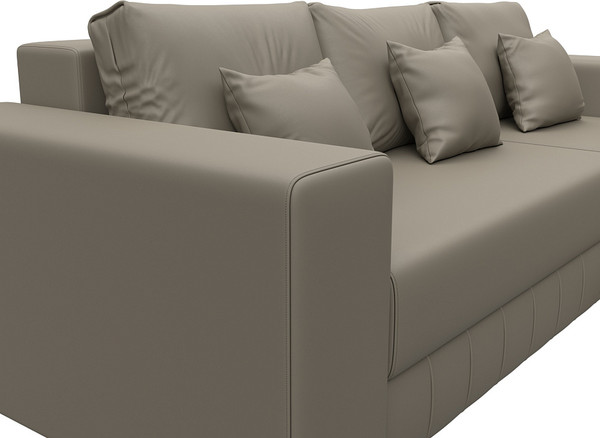 Изображение товара Диван угловой Лига Диванов Лига-076 универсальный / 129851 (экокожа Grifon 04 бежевый)