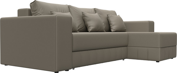 Изображение товара Диван угловой Лига Диванов Лига-076 универсальный / 129851 (экокожа Grifon 04 бежевый)