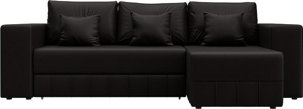 Изображение товара Диван угловой Лига Диванов Лига-076 универсальный / 129852 (экокожа Grifon 12 коричневый)