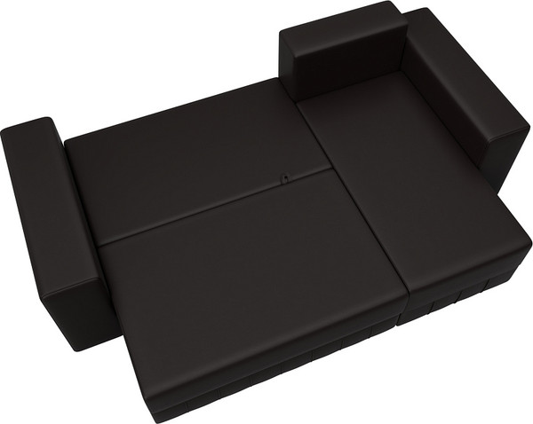 Изображение товара Диван угловой Лига Диванов Лига-076 универсальный / 129852 (экокожа Grifon 12 коричневый)