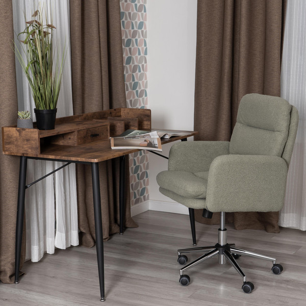 Изображение товара Кресло офисное Tetchair Dover (хром/букле/олива)