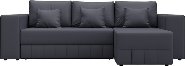 Изображение товара Диван угловой Лига Диванов Лига-076 универсальный / 129854 (экокожа Grifon 15 серый)