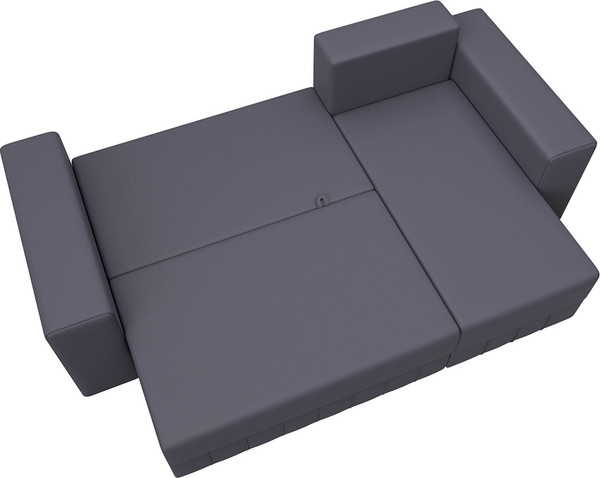 Изображение товара Диван угловой Лига Диванов Лига-076 универсальный / 129854 (экокожа Grifon 15 серый)