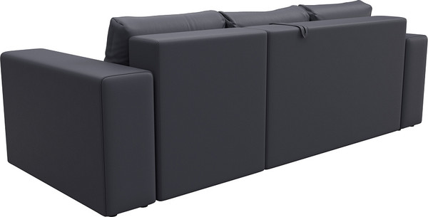 Изображение товара Диван угловой Лига Диванов Лига-076 универсальный / 129854 (экокожа Grifon 15 серый)