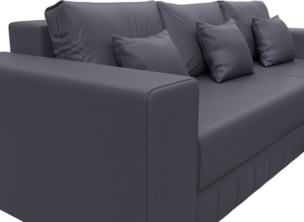 Изображение товара Диван угловой Лига Диванов Лига-076 универсальный / 129854 (экокожа Grifon 15 серый)