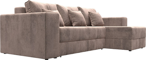 Изображение товара Диван угловой Лига Диванов Лига-076 универсальный / 129847 (велюр Tower 05 бежевый)