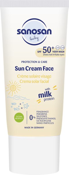 Изображение товара Крем солнцезащитный Sanosan Baby SPF 50+ 0 мес.+ / 40892070 (30мл)