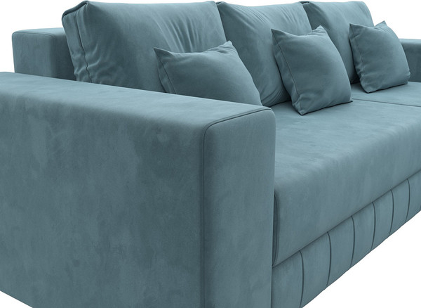 Изображение товара Диван угловой Лига Диванов Лига-076 универсальный / 129841 (велюр Seven 113 бирюзовый)