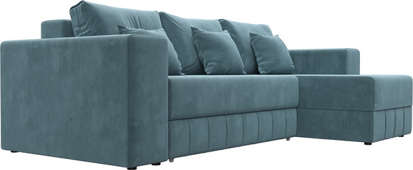 Изображение товара Диван угловой Лига Диванов Лига-076 универсальный / 129841 (велюр Seven 113 бирюзовый)