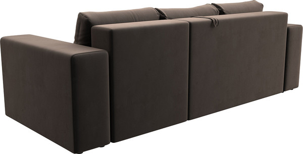 Изображение товара Диван угловой Лига Диванов Лига-076 универсальный / 129844 (велюр Seven 727 коричневый)