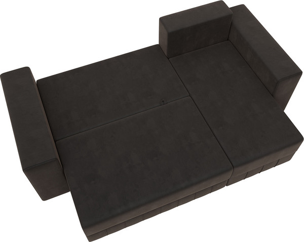 Изображение товара Диван угловой Лига Диванов Лига-076 универсальный / 129844 (велюр Seven 727 коричневый)