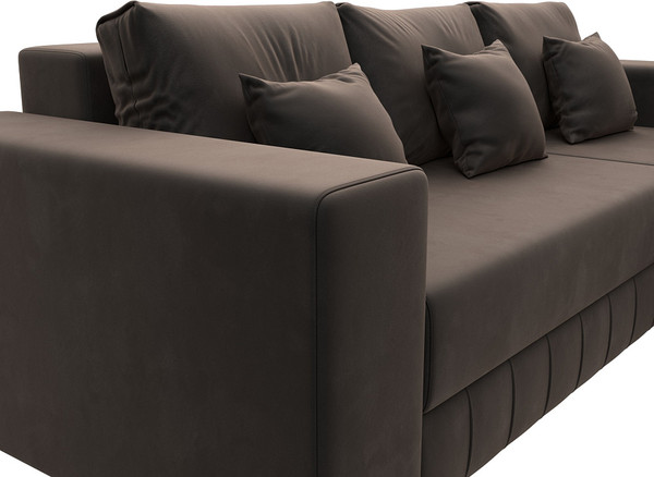 Изображение товара Диван угловой Лига Диванов Лига-076 универсальный / 129844 (велюр Seven 727 коричневый)