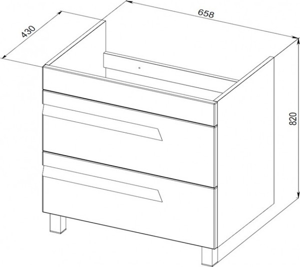 Изображение товара Тумба под умывальник Maroni Siena-70 (напольная)
