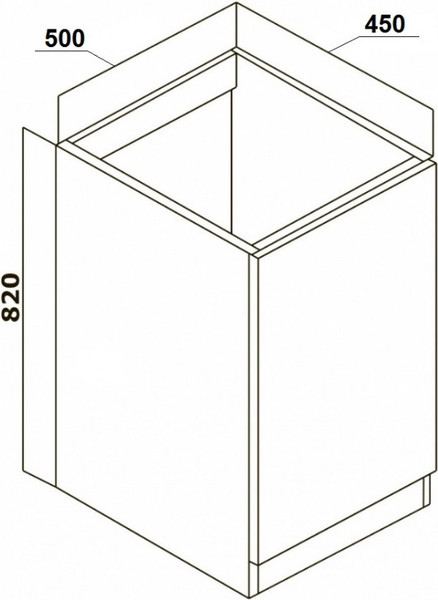 Изображение товара Шкаф под мойку Tivoli 50х50 / 456185 (шимо темный)