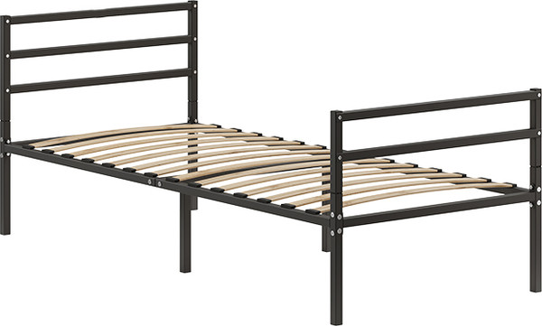 Изображение товара Односпальная кровать Домаклево Металика Г3+Г2 80x190 (черный)