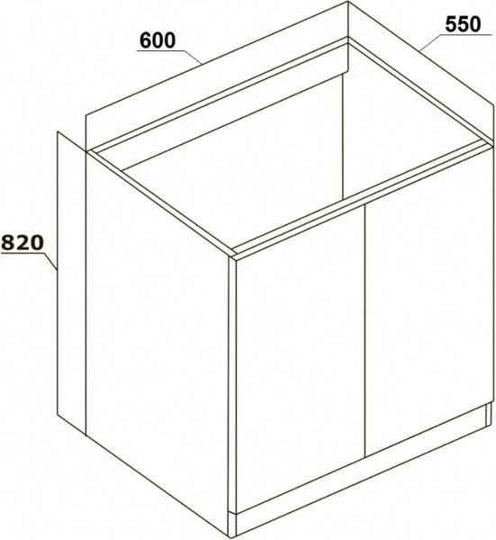 Изображение товара Шкаф под мойку Tivoli 60х60 / 471050 (ясень анкор)