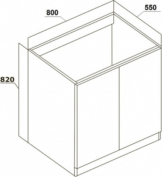 Изображение товара Шкаф под мойку Tivoli 80х60 / 471051 (ясень анкор)
