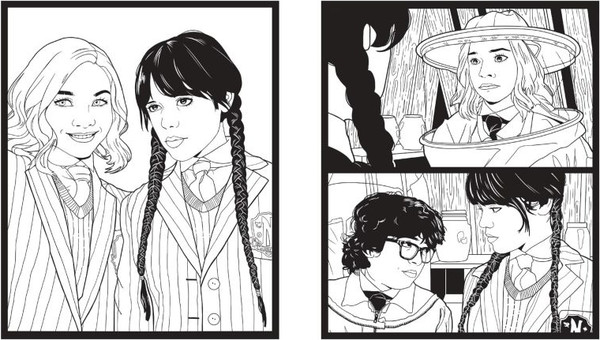 Изображение товара Раскраска Эксмо Wednesday, мягкая обложка