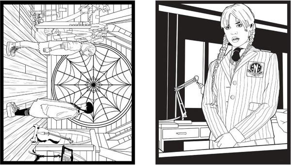 Изображение товара Раскраска Эксмо Wednesday, мягкая обложка