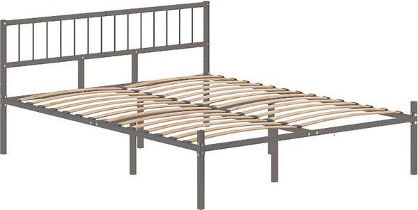 Изображение товара Двуспальная кровать Домаклево Металика В3 180x200 (серый)