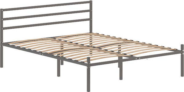 Изображение товара Двуспальная кровать Домаклево Металика Г3 160x200 (серый)