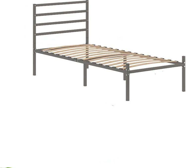 Изображение товара Односпальная кровать Домаклево Металика Г4 80x200 (серый)