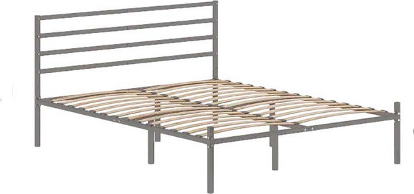 Изображение товара Полуторная кровать Домаклево Металика Г4 140x200 (серый)