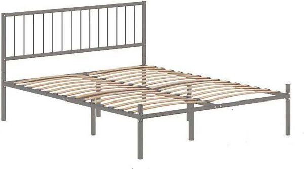 Изображение товара Двуспальная кровать Домаклево Металика В4 180x200 (серый)
