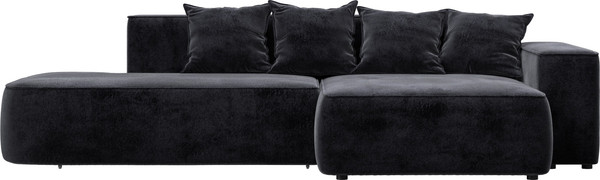 Изображение товара Диван угловой Лига Диванов Лига-065 правый / 129810 (велюр Tower 11 темно-серый)