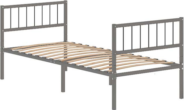 Изображение товара Односпальная кровать Домаклево Металика В3+В3 90x200 (серый)