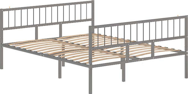 Изображение товара Двуспальная кровать Домаклево Металика В3+В3 180x200 (серый)